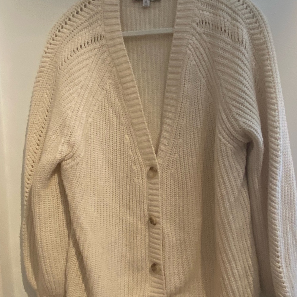 Women's Cream Cardigan Sweater